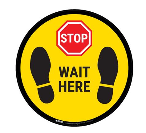 stop wait  floor sign creative safety supply