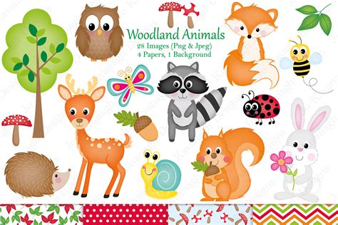printable clipart woodland animals printable word searches