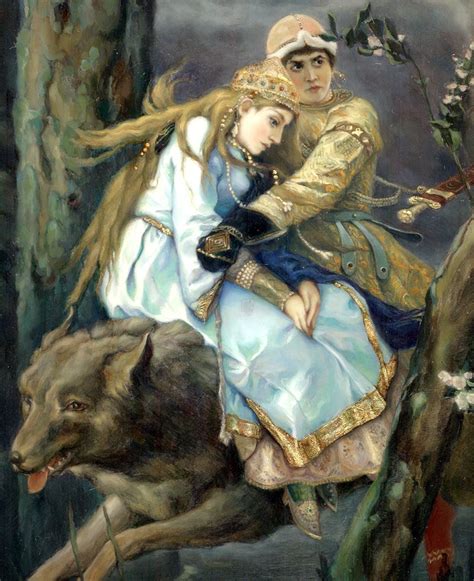 Ivan Tsarevich And The Grey Wolf With Images Art Russian Folk Art