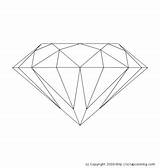 Coloring Gems Diamond Drawings Designlooter sketch template