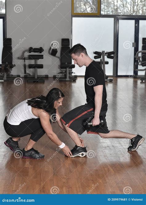 female trainer working with her trainee stock image image of