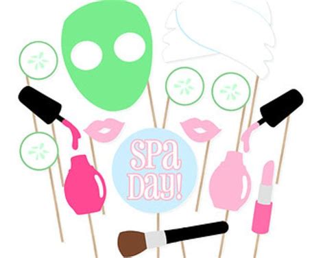 spa party photo booth props spa girl photobooth props spa etsy