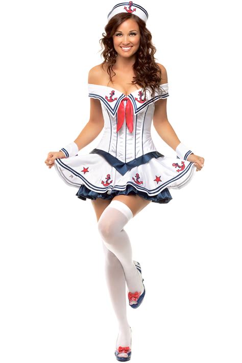 Costume Deluxe Sailor Marine Pin Up Girl Women Adult Halloween Dress