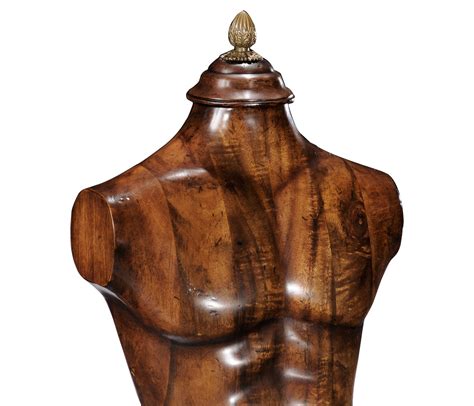 large male wooden mannequin torso  stand