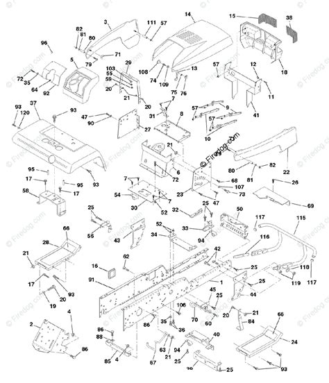 Husqvarna Ride Mower Gt 200 1994 07 Oem Parts Diagram For Chassis And