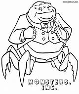 Monsters Inc Coloring Pages Colorings Printable Print Getcolorings Color Logo Inspirational Boss sketch template