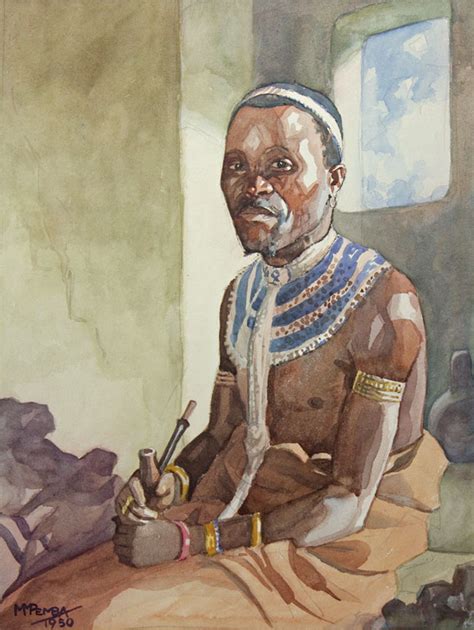 portrait of a man in traditional dress george pemba