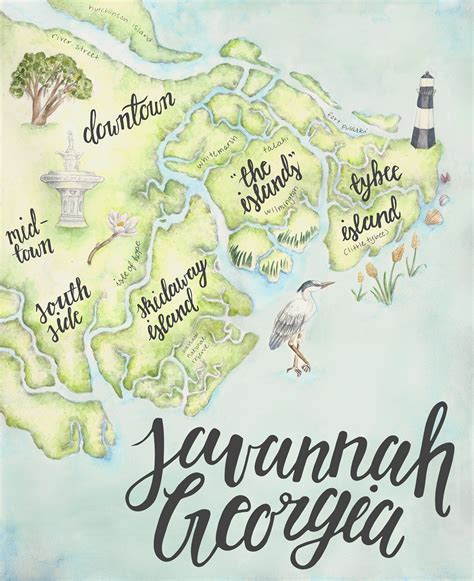 savannah ga map  behance