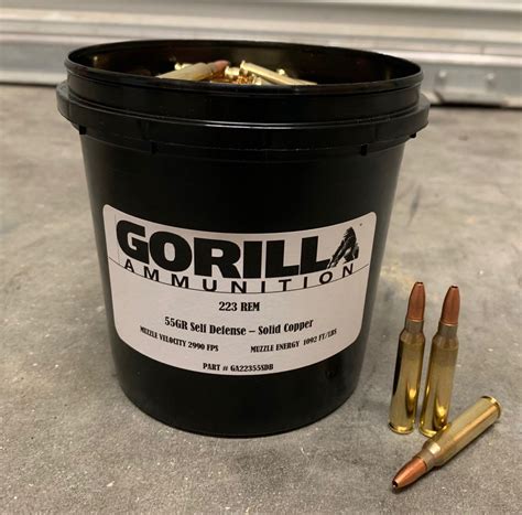 gorilla ammunition  rem gr  defense   bucket