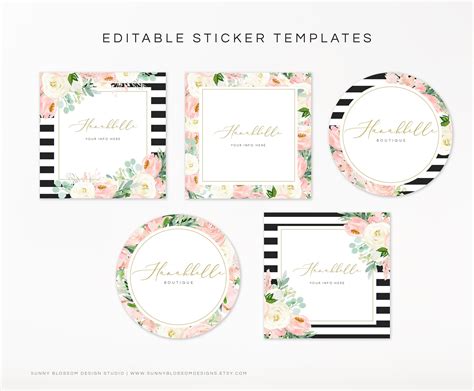 editable  printable sticker templates resume examples