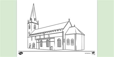church colouring page  kids colouring sheets
