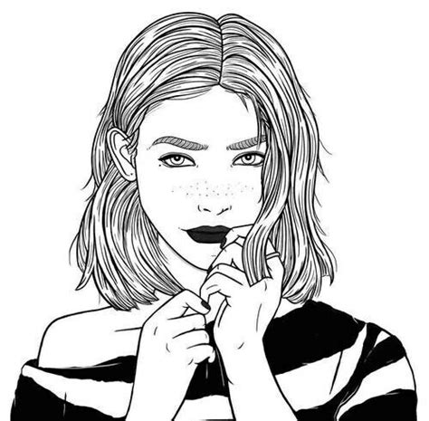 face outline outline art outline drawings cool drawings tumblr girl