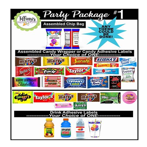 custom party package  personalized party package etsy