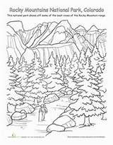 Coloring Pages Landforms Kids National Park Geography Sequoia Sheets Worksheets Color Rocky Colouring Mountains Drawing Grade First Mountain Getcolorings Getdrawings sketch template