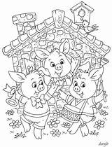 Trois Cochons Loup Imprimer Dory sketch template