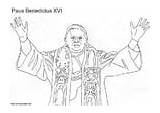 Xvi Malvorlage Papa Benedict Pope Priest Papst Paus Benedictus Benedikt Lectern Behind Friedenstauben Bidden Benedicto sketch template