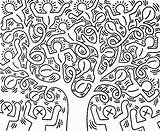 Haring Keith Coloring Pages Coloriage Popular sketch template
