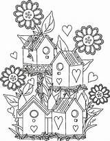 Birdhouse Coloring Pages sketch template