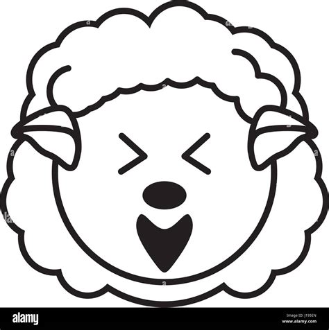 outline sheep head animal stock vector image art alamy