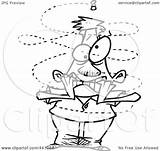 Fly Buzzing Annoyed Cartoon Outline Around Man Toonaday Illustration Royalty Rf Clip Leishman Ron 2021 Clipart sketch template
