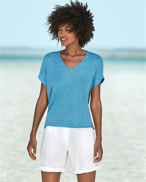 Product Image Of V Neck Linen T Shirt Linen Tshirts V Neck Tops
