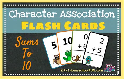 character association flash cards pkhomeschoolfun