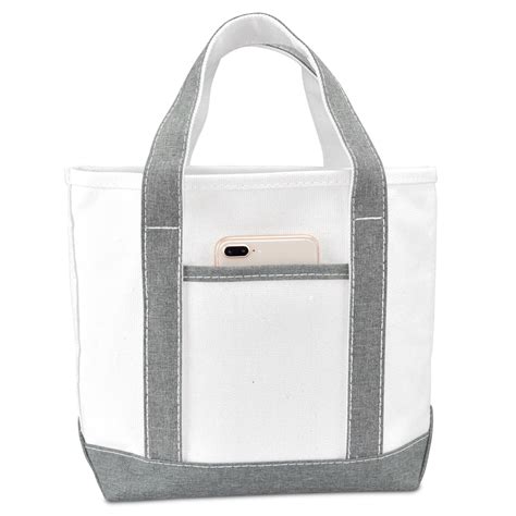 dalix  mini small cotton canvas gift tote bag  gray walmartcom