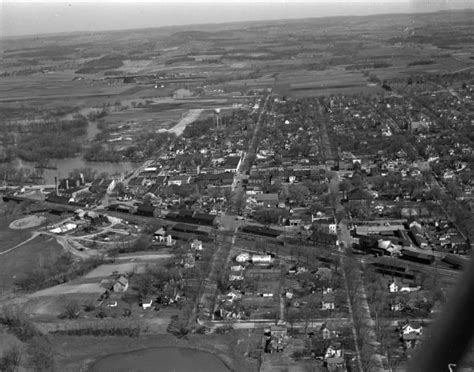 aerial view  reedsburg photograph wisconsin historical society