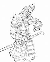 Orochi Samurai Erik sketch template