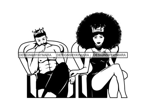Black Couple Svg King Queen Power Relationship Goals