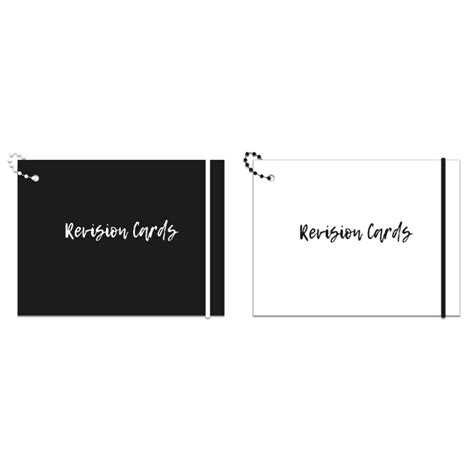 revision cards   lined sheets  cards school exams  designs black
