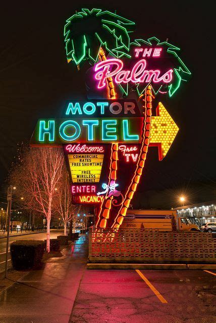 The Palms Motor Hotel Vintage Neon Signs Neon Aesthetic Neon Signs
