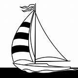 Sailboat Template Kids Boat Clipart Sail Clip Sailing Cartoon sketch template