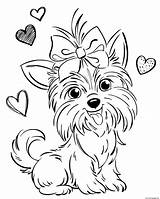 Coloring Jojo Pages Dog Hearts Bowbow Printable Siwas sketch template