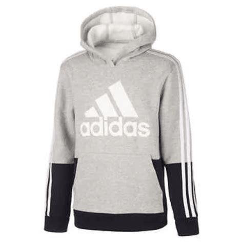 adidas youth fleece hoodie gray   wholesale life