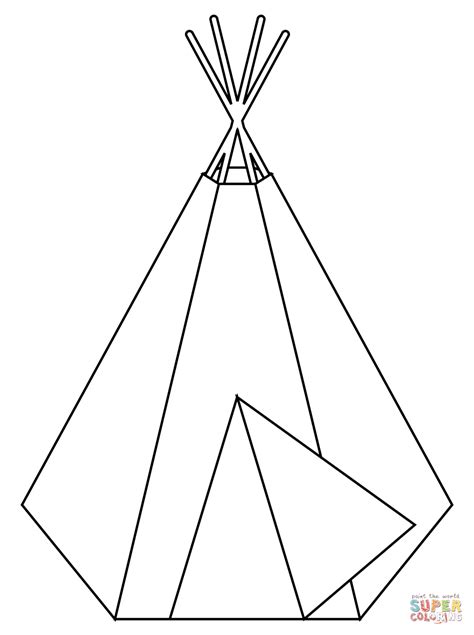 teepee coloring page  printable coloring pages
