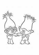 Trolls Pages Coloring Getcolorings sketch template