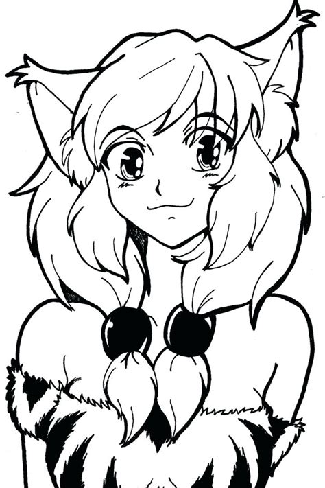 manga girl coloring pages  getdrawings