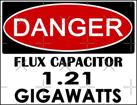 flux capacitor  gigawatts warning stickers  shopgirl redbubble