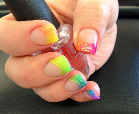rainbow acrylic  nails nails rainbow