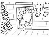 Santa Chimenea Colorear Chimney Navidad Dibujosonline Categorias sketch template