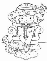 Coloring Strawberry Shortcake Pages Kids Color Children Simple sketch template