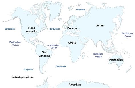 kontinente und ozeane karte