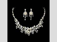 SALE Bridal Jewelry Set Crystal and Pearl by AniandJonBridal