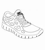 Nike Drawing Running Shoe Shoes Draw Air Run Getdrawings Vector Max Roshe Force Step Collection sketch template