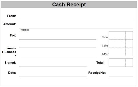 receipt forms