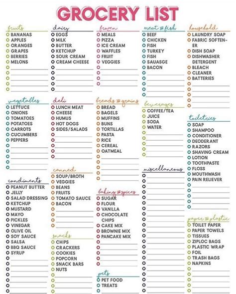 printable master grocery list  meal planner instant etsy shopping list grocery grocery