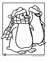 Coloring Penguin Pair Pages Christmas Cold Santa Hat Print Comments Use Designlooter Coloringhome Printer Send Button Special Only Click Animal sketch template