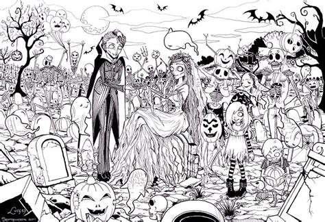 printable halloween coloring page adults coloring home
