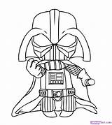 Vader Darth Coloring Pages Drawing Print Lego Wars Star Kids Helmet Mask Cartoon Printable Colouring Draw Chibi Color Step Silhouette sketch template
